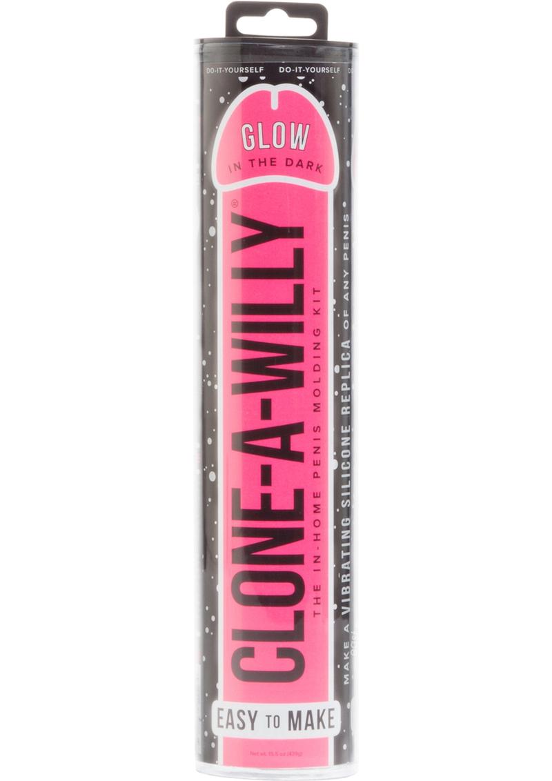 Clone-a-willy Kit Vibrating Glow In The Dark - Hot Pink – Blooming