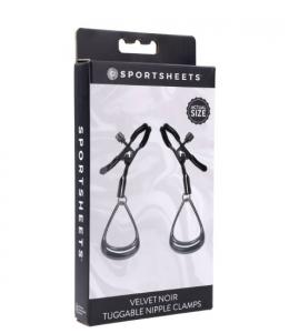 VELVET NOIR TUGGABLE NIPPLE CLAMPS
