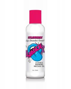 Smack Lickable Massage Oil 2oz - Strawberry
