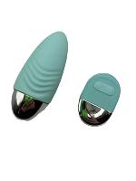 AquaPulse G-Spot Egg Vibrator in silicone, waterproof, with 10 vibration speeds, battery-operated for internal stimulation.