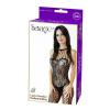LACE CROCHET BODYSTOCKING BLACK