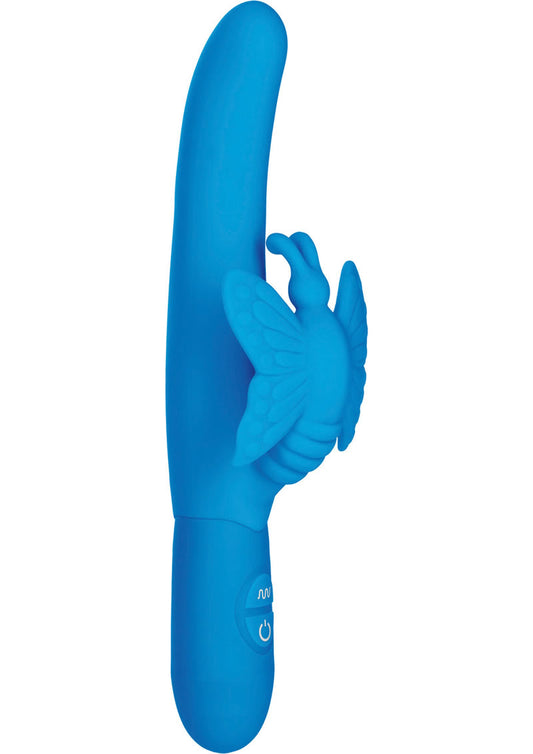 Posh Silicone Fluttering Butterfly - Blue 10-Function