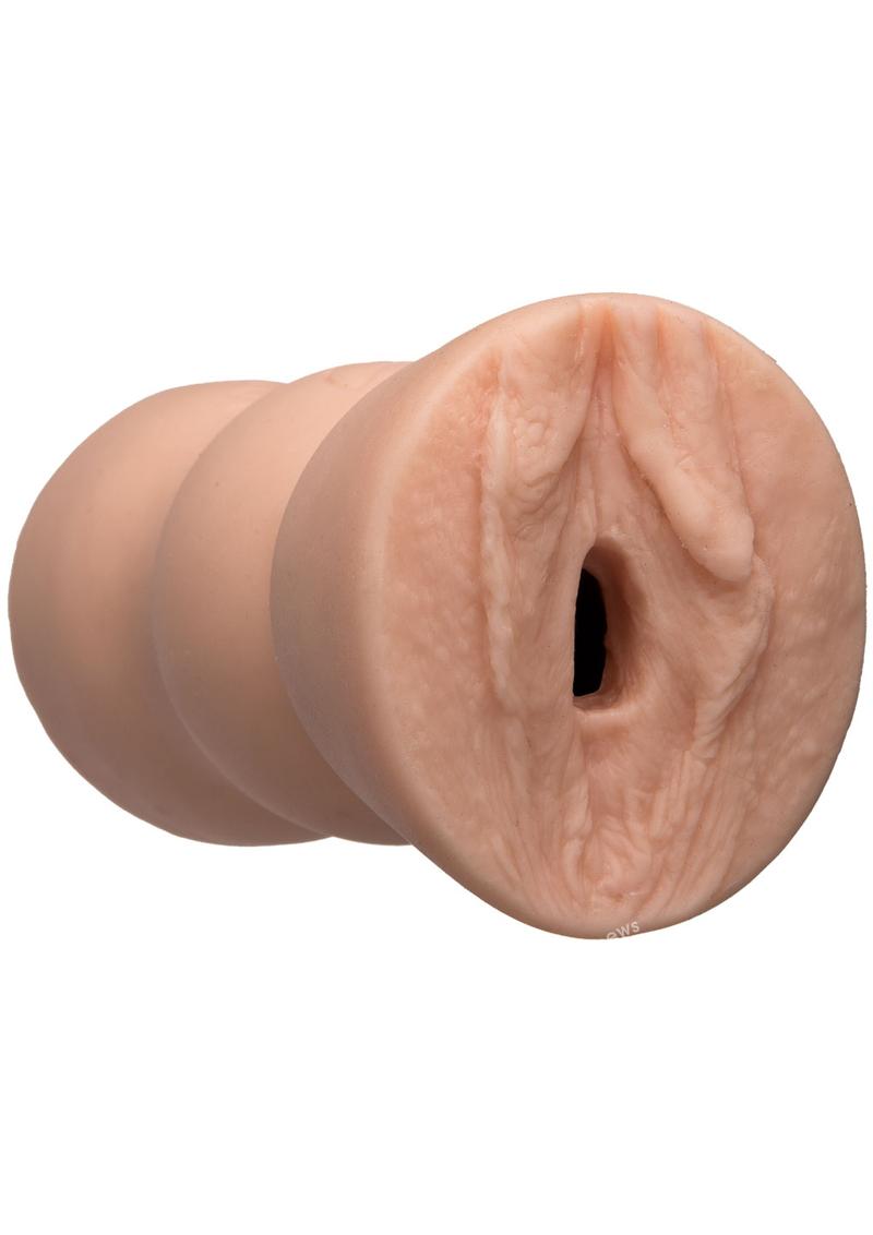 Signature Strokers Sophia Rossi Pocket Masturbator - Discreet pleasure on-the-go. Realistic texture for intense satisfaction. Elevate your date nights with this premium adult toy. Order now for intimate adventures!
