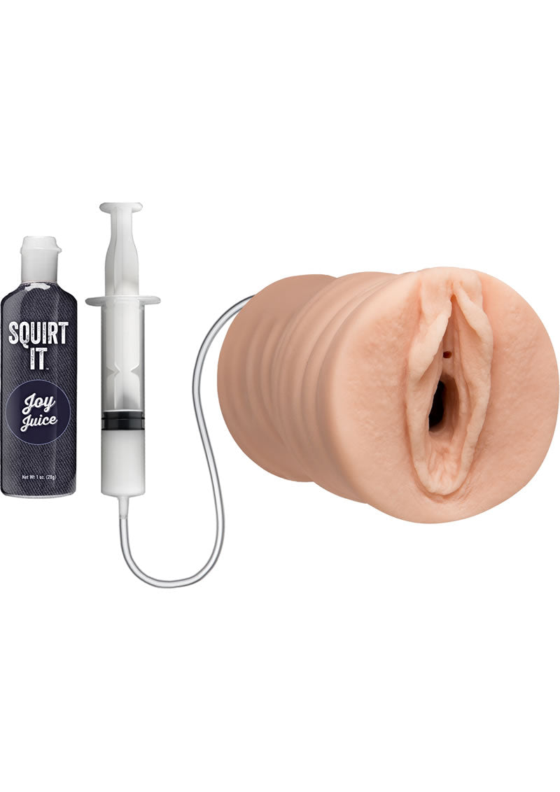 Squirt It Squirting Masturbator with Joy Juice - Pussy. Experience lifelike pleasure & squirting sensation. Elevate date nights with this thrilling adult toy. Order now for unforgettable intimacy!