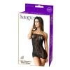 LACE STRAPLESS MINI DRESS BLACK