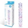 GLAS 9 PURPLE ROSE NUBBY DILDO