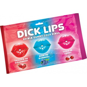 DICK LIPS GUMMY COCK RING 3PK