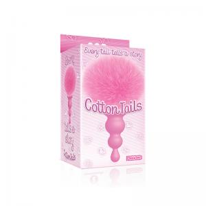 THE 9S COTTONTAILS BUNNY TAIL BUTT PLUG BEADED PINK