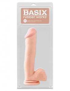 BASIX RUBBER WORKS 12IN DONG W/SUCTION FLESH