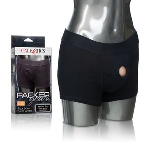 PACKER GEAR BLACK BOXER BRIEF HARNESS XL/2XL