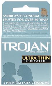 TROJAN ULTRA THIN LUBE 3PK