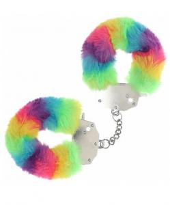OUCH! HEAVY DUTY FLUFFY HANDCUFFS - MULTICOLOR 1