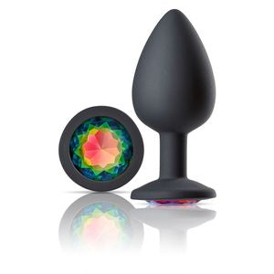 CLOUD 9 GEMS BLACK SILICONE ANAL PLUG LARGE