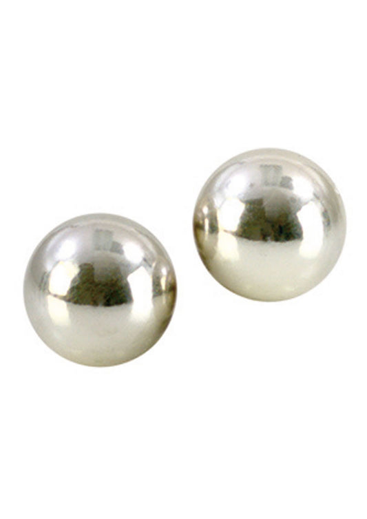 Metallic Weighted Orgasm Kegel Balls - Silver