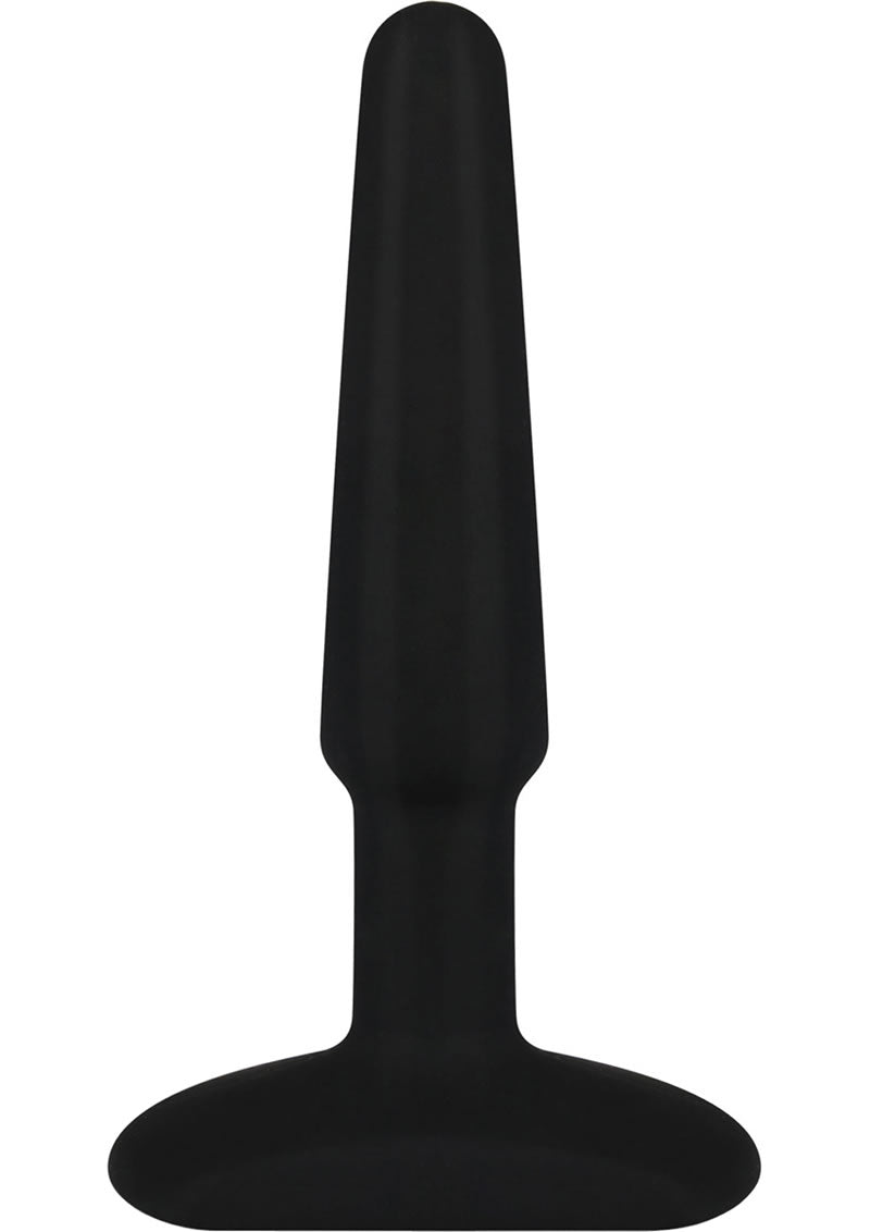 Hustler All About Anal Seamless Silicone Butt Plug 4in - Black