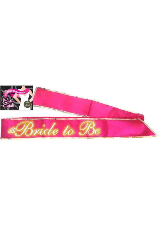 G.I.T.D. Bride To Be Sash Pink