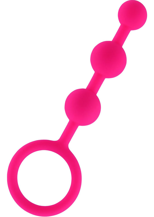 Hustler Silicone Anal Beads 3 Balls 5.5in - Pink