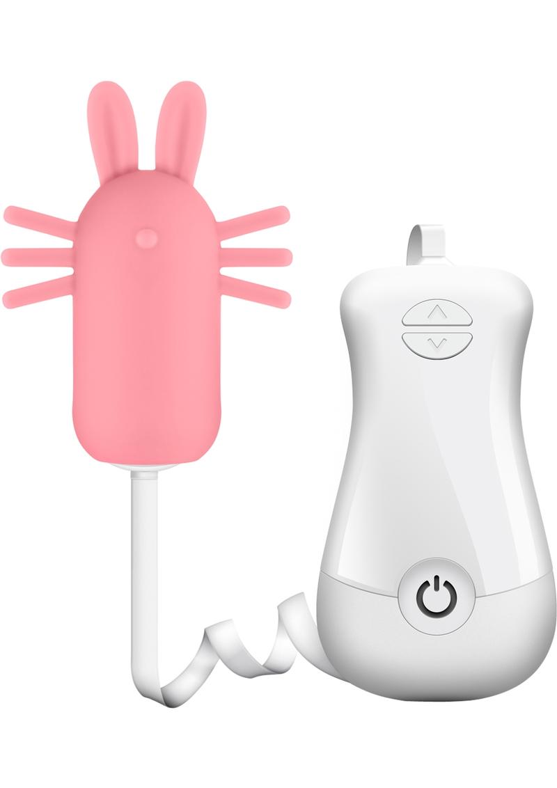 Exposed Kayla Silicone Bunni With Wired Remote Waterproof Pink 3 Inch