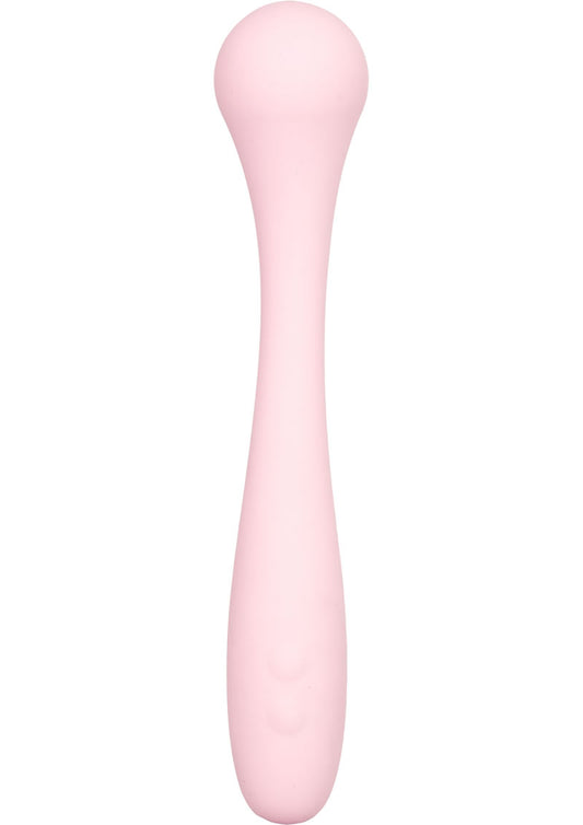 Inspire Vibrating Silicone G Wand Rechargeable Waterproof Pink 7.25 Inch