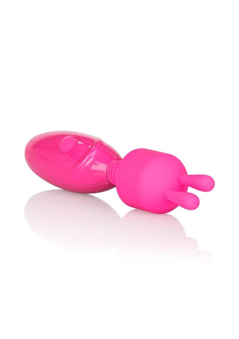 Tiny Teasers Bunny USB Rechargeable Mini Vibrator Silicone Rabbit Head Waterproof - Pink