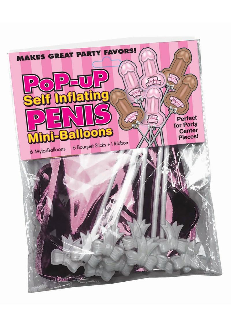 Penis Pop Up Balloons, 6 Pack