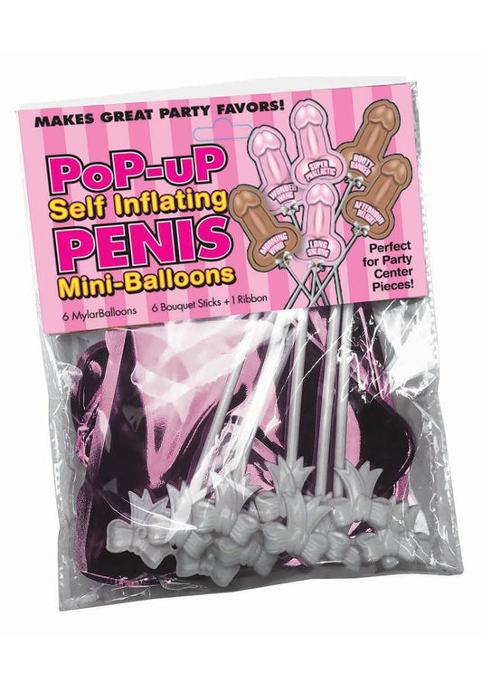 Penis Pop Up Balloons, 6 Pack