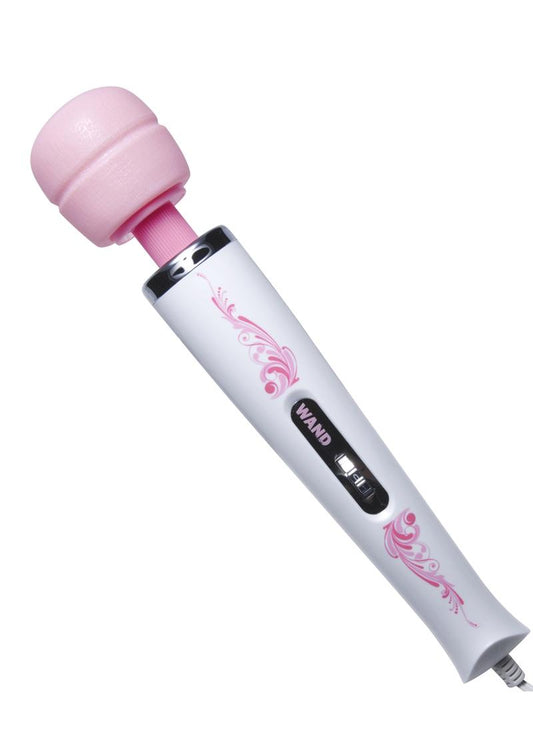 Wand Essentials Flexi-Neck 7 Speed Plug In Jack Wand Massager Pink And White 12.25 Inch