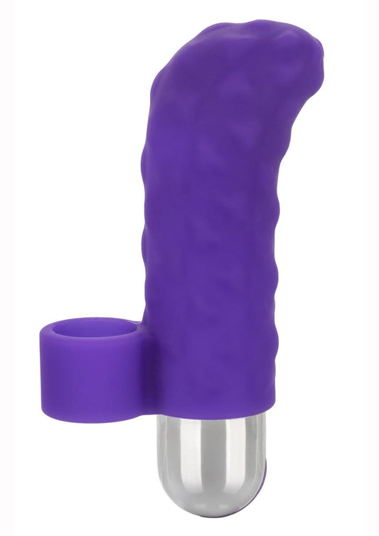 Intimate Play Rechargeable Finger Teaser in Purple: Luxurious silicone, powerful vibrations, rechargeable convenience. Compact, versatile, and perfect for on-the-go pleasure.