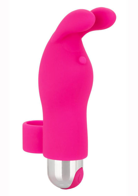 Intimate Play USB Rechargeable Finger Bunny Silicone Waterproof Pink 3.25