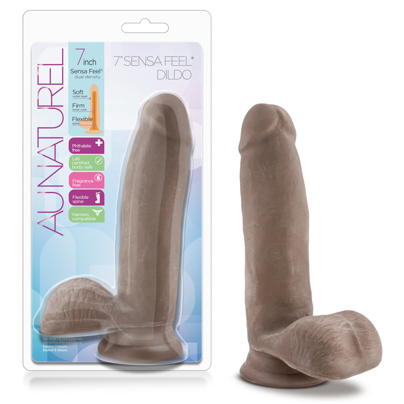 Au Naturel - 7in Sensa Feel Dildo Choc