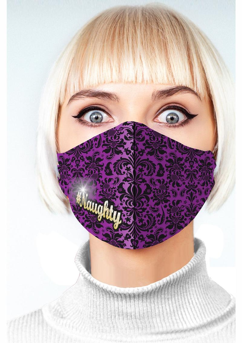Super Sexy #Naughty Mask - Purple/Black