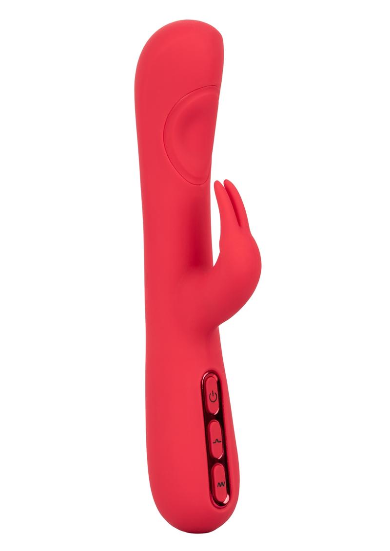 Throb Pulse Silicone Rechargeable Vibrating Rabbit - Pink